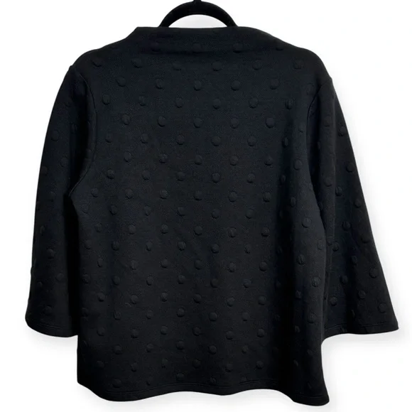 Anthropologie: W5 Women’s Black Polka Dot Textured Sweater Blouse Size M *213 - Picture 3 of 3